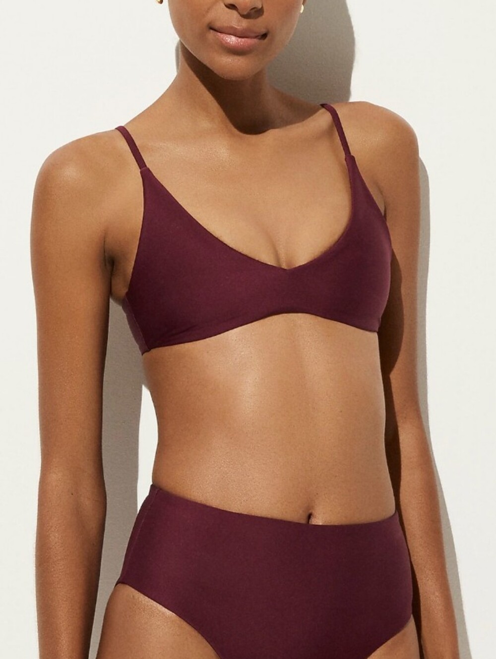 J Crew Lana bikini top in Classic Sculpt™ CI681 Size XS Midnight Dalia
